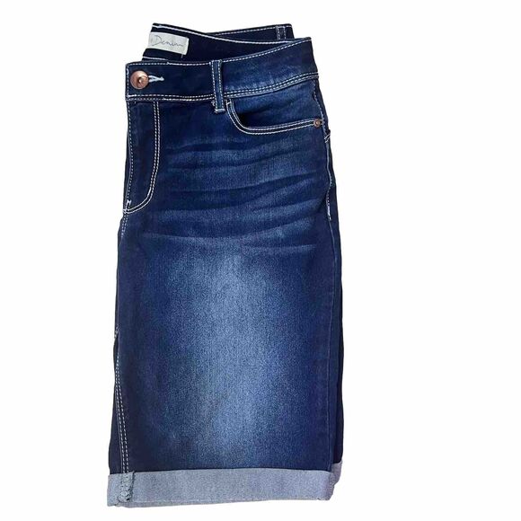 EST. 1946 Denim Size‎ 6 Jean Shorts Double White Stitching Rolled Hem 9” Inseam - Picture 3 of 11